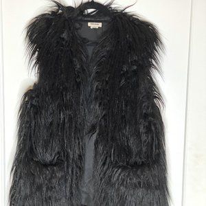 Zadig & Voltaire Black Faux Fur Vest - One Size